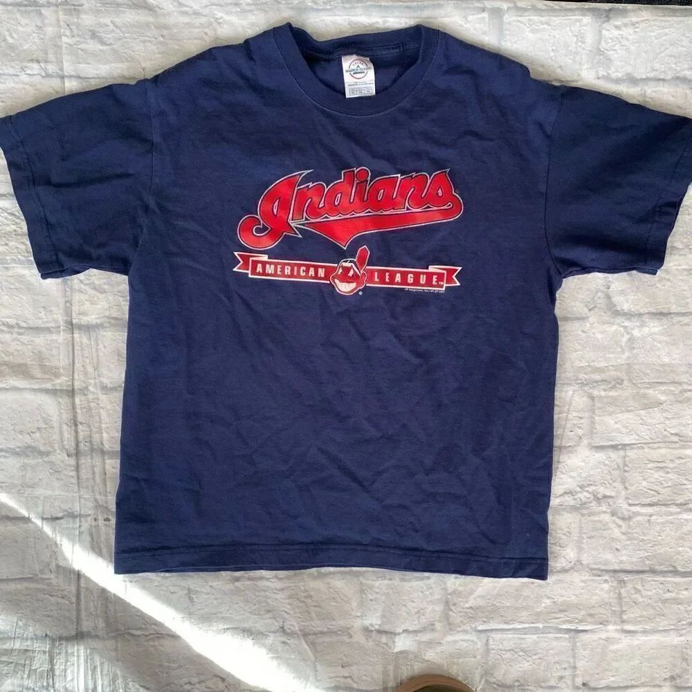 Cleveland Indians baseball youth XL 100% cotton short sleeve Crewneck t-shirt